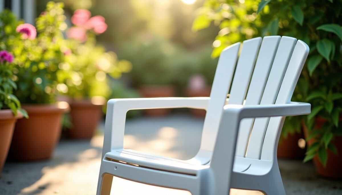 Astuces pratiques pour nettoyer efficacement une chaise de jardin en plastique blanc